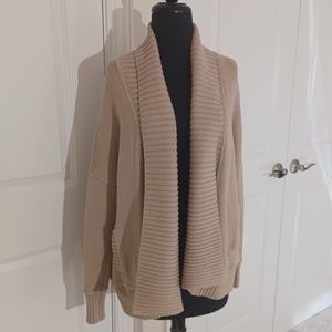 J CREW Knit Shawl Collar Open Front Long Cardigan